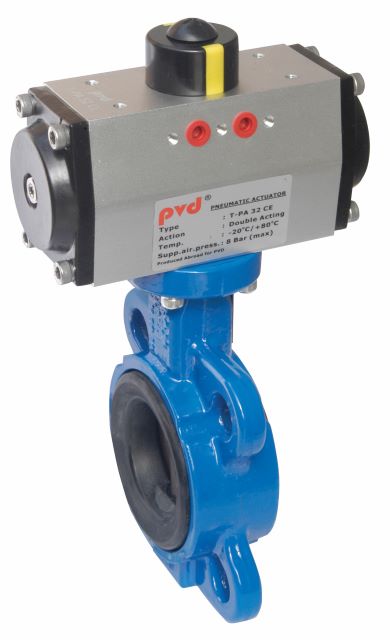 PVD DN40 AKTÜATÖRLÜ KELEBEK VANA