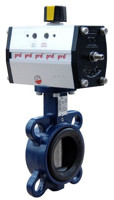 PVD DN 80 AKTÜATÖRLÜ KELEBEK VANA