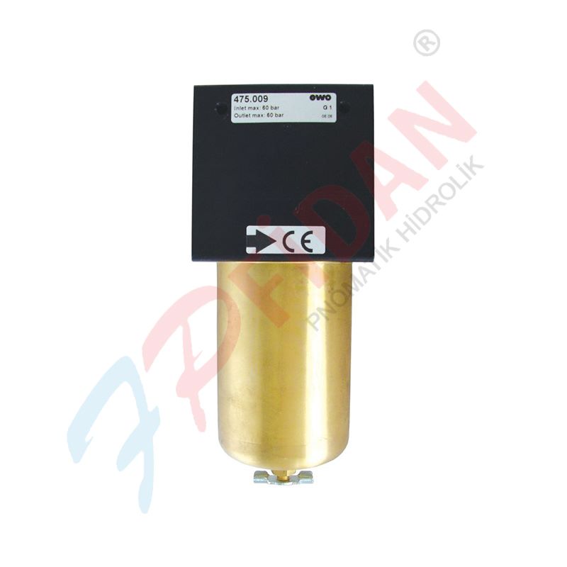 EWO 475.009 1” 60 BAR YÜKSEK BASINÇ METAL KAVANOZ PNÖMATİK FİLTRE