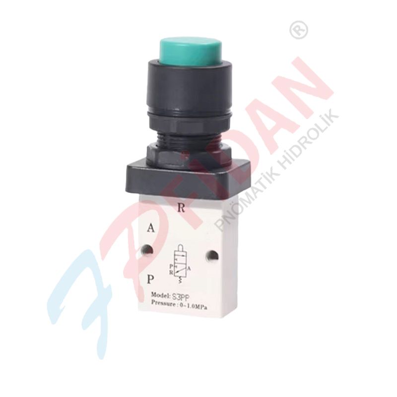 EXPFLEX S3PP-M5 M5 – 3/2 BUTON – YAY PNÖMATİK VALF