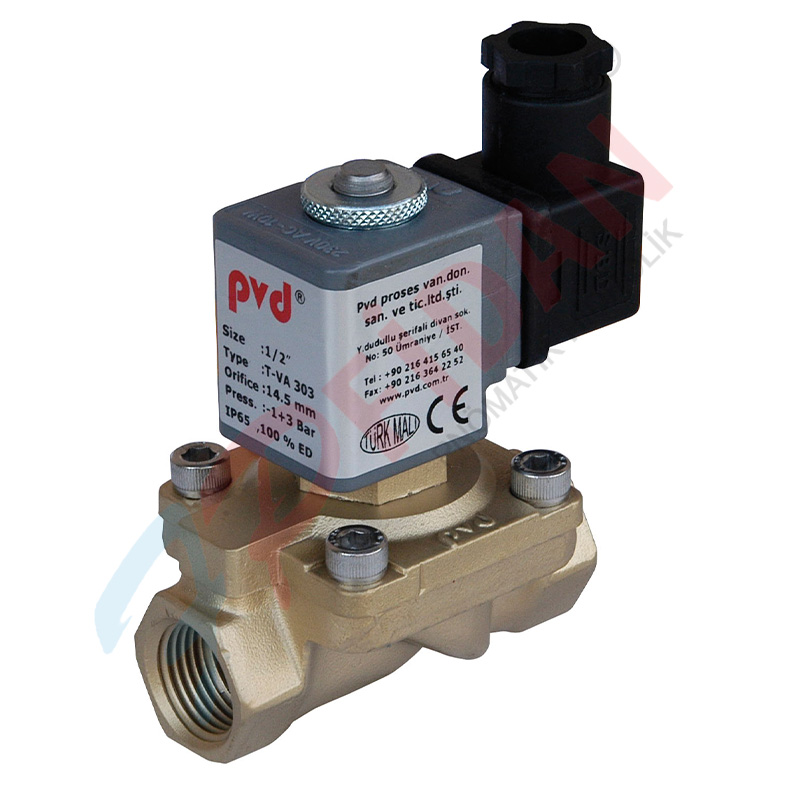 PVD T-VA 302 SERİSİ 3/8” DİYAFRAMLI DÜŞÜK BASINÇ VE VAKUM SELENOİD VALFLER